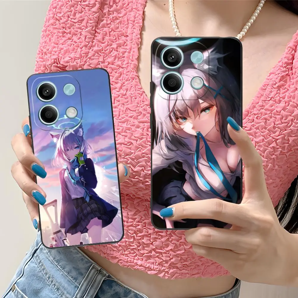 الأزرق الأرشيف شيروكو قضية الهاتف الخليوي ل Xiaomi Redmi ملاحظة 14 13 12 11 S برو زائد 4G 5G اللون الطباعة غطاء الهواتف المحمولة جميلة #5