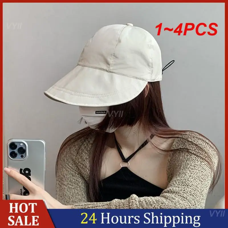 

1~4PCS Fisherman Hat Uv Portection Various Colors Women Caps Caps Sunshade Hat 55-60cm Durable Quick-drying High-quality Fold