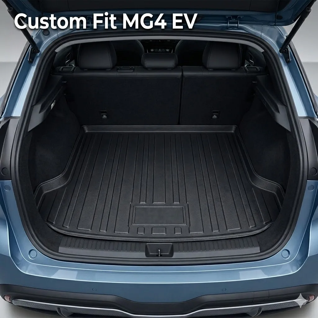 

Custom Trunk Mat for MG4 EV 2022-2023 Raised Edge Cargo Liner Rear Boot Protector Waterproof Easy Clean All Weather Mud Protect