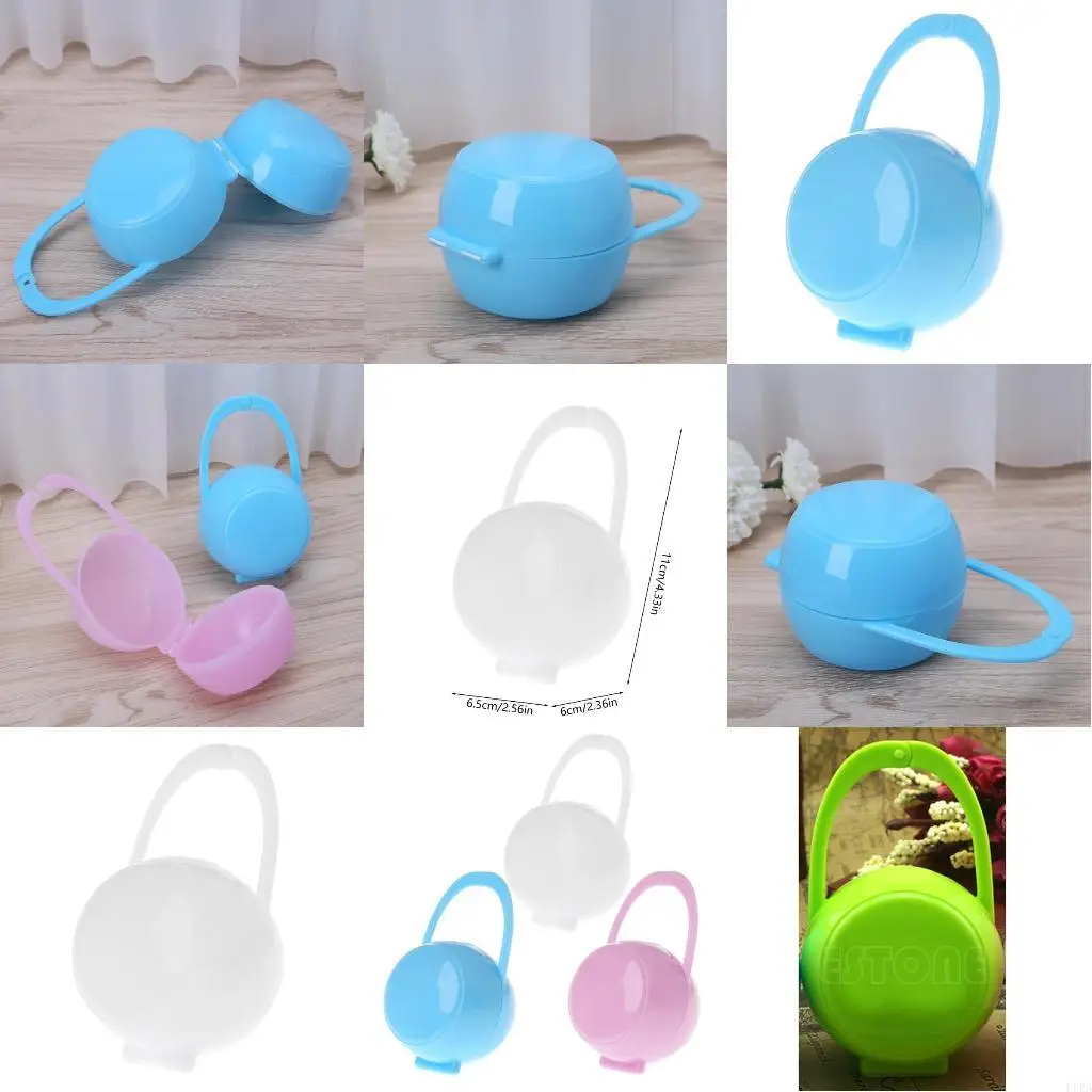 

Safe PP Pacifier Box Soother Container Box for Newborns Solid Color L8RB