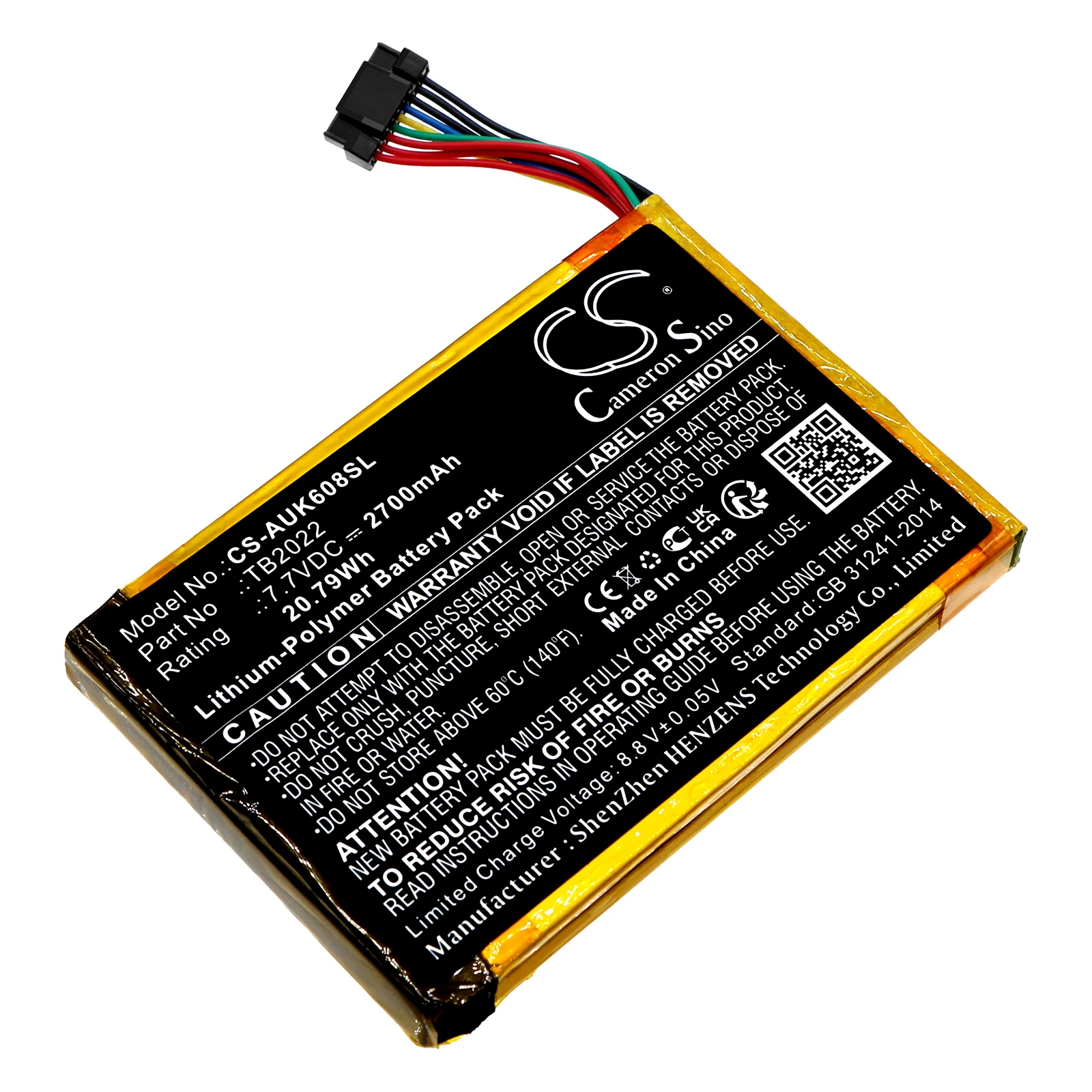 CS Replacement Battery For Autel MaxiBAS BT608 TB2022 2700mAh / 20.79Wh Diagnostic Scanner