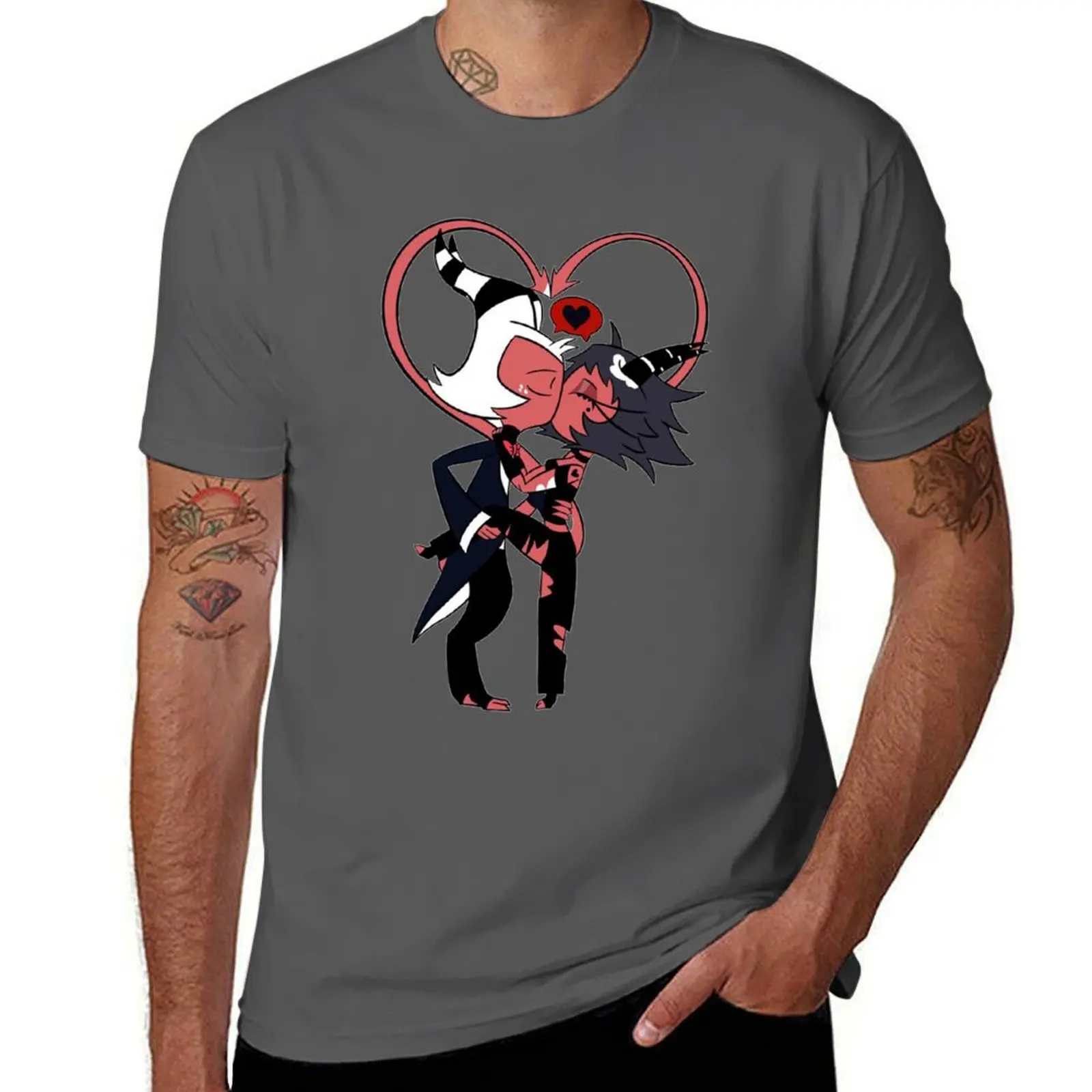 Moxxie and Millie - Helluva Boss T-Shirt sports fans shirts graphic Louboutins anime shirt black t shirts for men