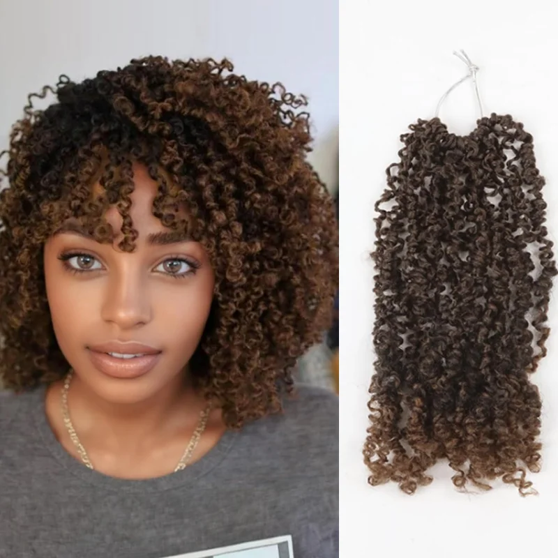 Rambut Rajutan Yanky Twist Sintetis, Rambut Putar PILLUGER Yaki Kepang Putar Musim Semi, 1 Pak (1B/T30)