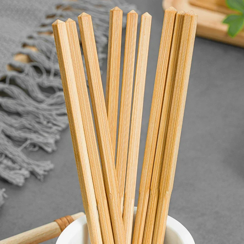 Chinese Style Natural Bamboo Square Head Chopsticks, High-end Chinese Chopsticks Set, Japanese Kitchen Sushi Chopsticks