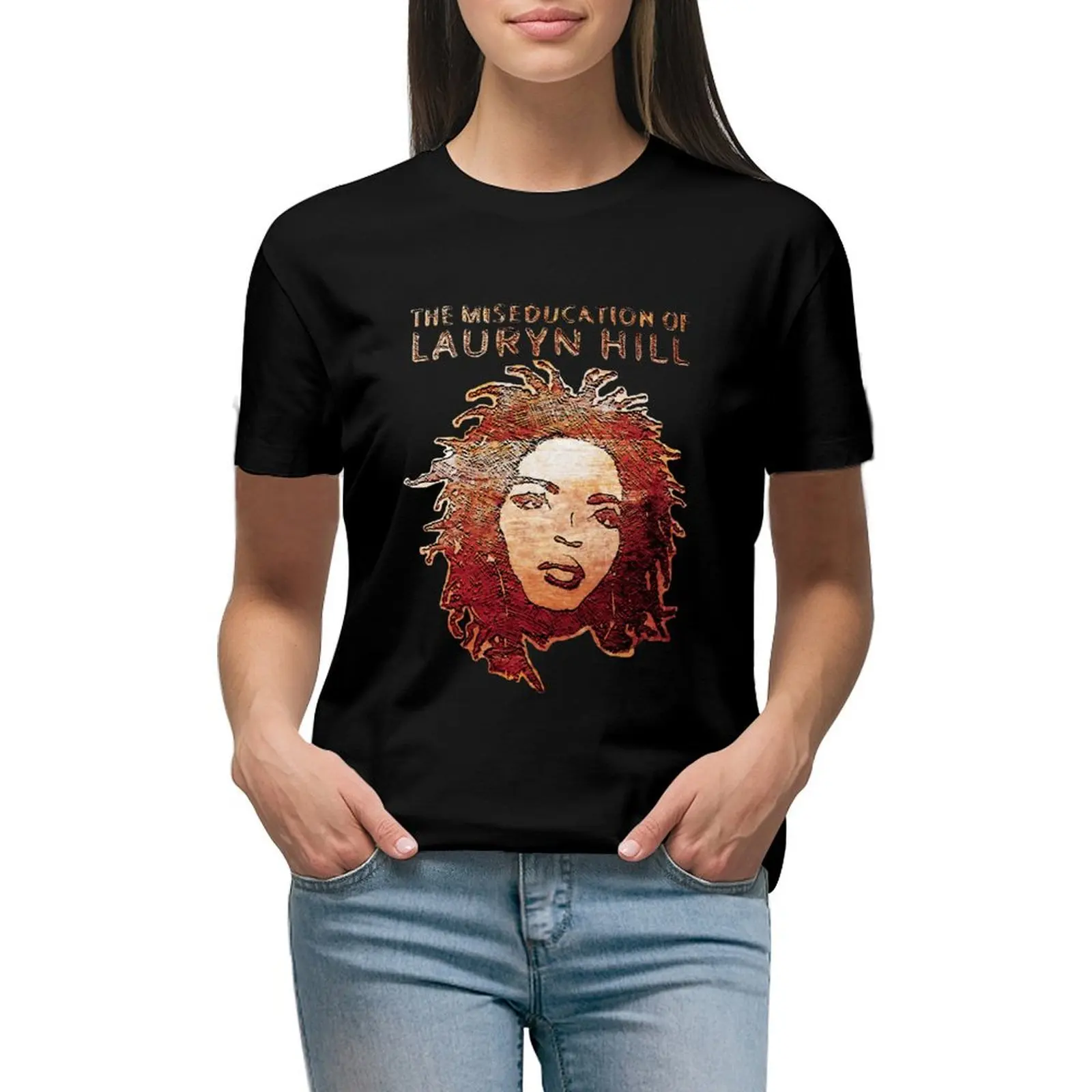 

The Famous Lauryn Hill T-Shirt animal prinfor Female clothing oversized tees new edition t shirts for Women