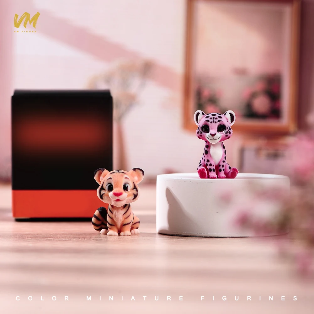 

Simulation Miniature Cute Tiger Leopard Model Exquisite Mini Animal Desk Car Ornament Decoration 3D Print Resin Craft Toy Gifts