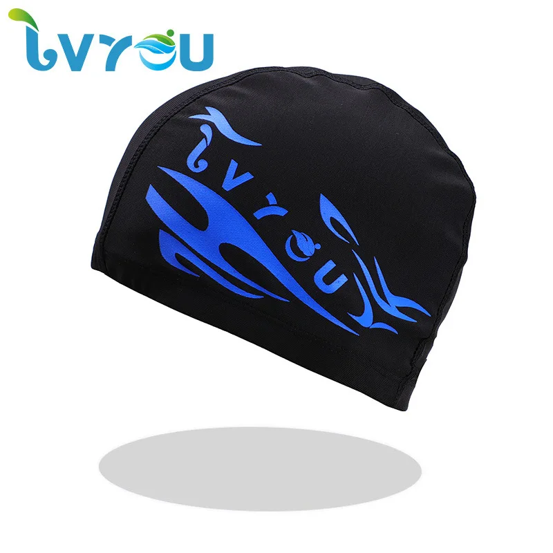 Men's Cloth Swimming Cap Hot Spring Spandex Swimming Cap Bag Long Hair