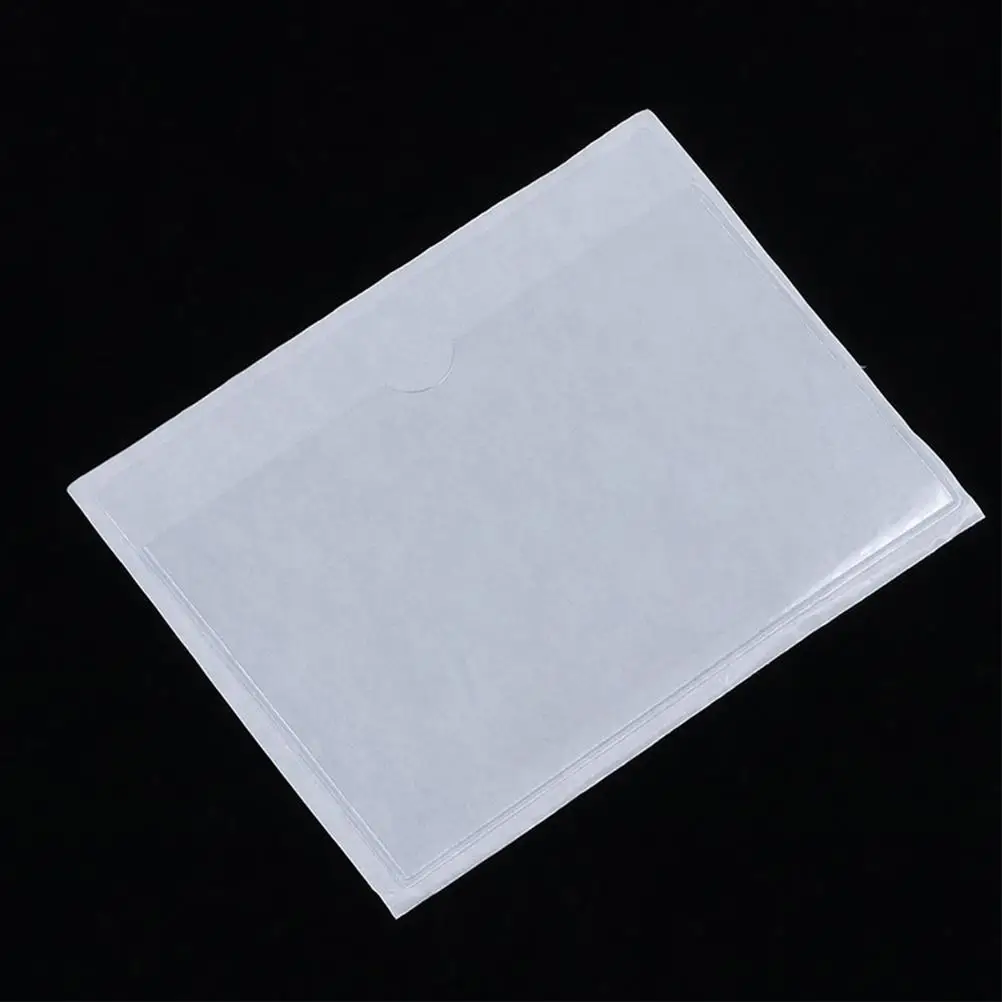 Label Bag Adhesive Index Card Holder Clear Packaging Envelope Plastic Paper Sleeves Mailing Labels Business Card Pocket