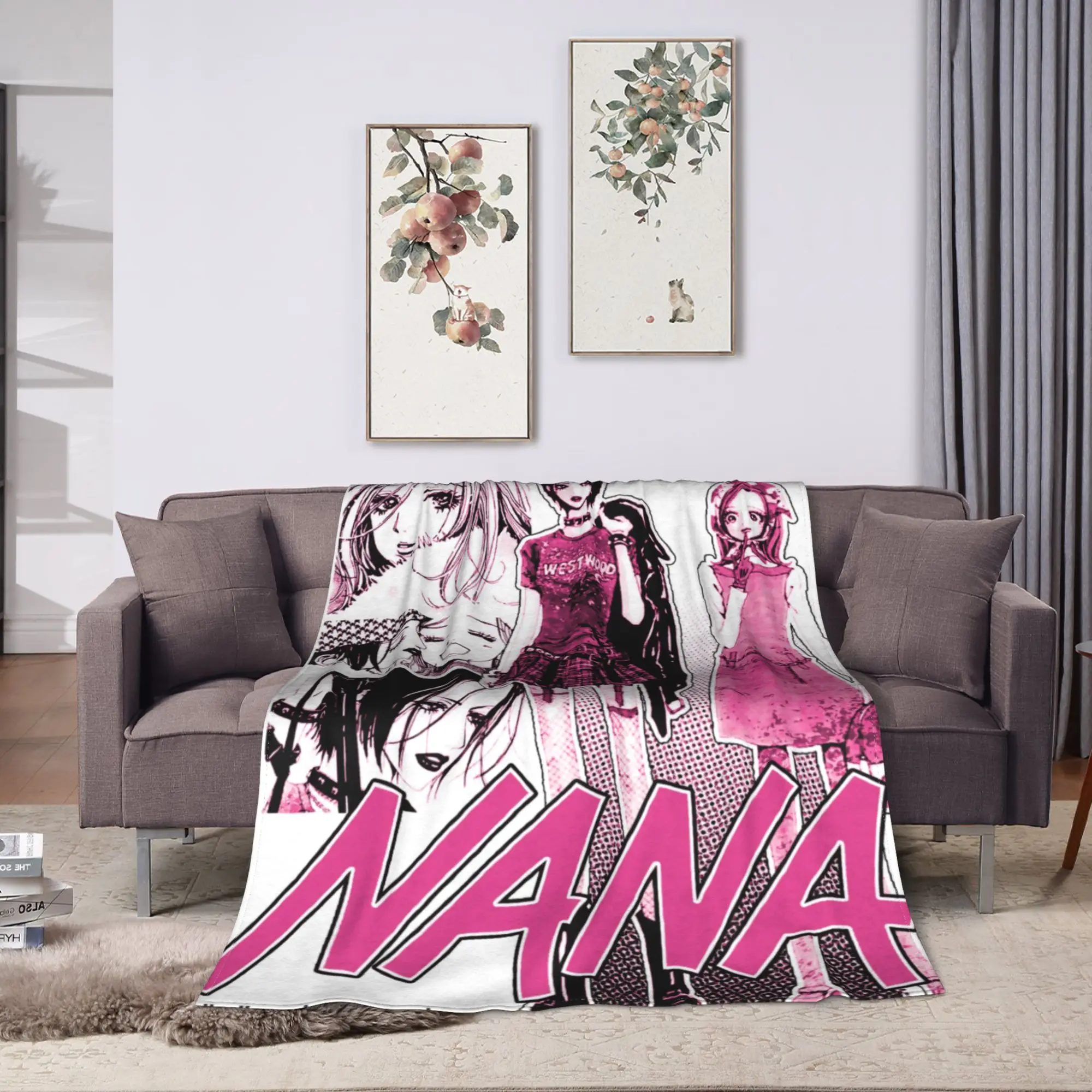 Nana Blankets  Warm Street Trend Plush Bedding Throws For Couch Bed Picnic Flannel Bedspread Bed Cover