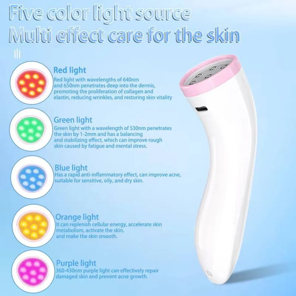 الوجه يتلاشى الفول طباعة الطاقة حب الشباب إزالة الجمال جهاز مدلك الوجه العلاج بالضوء آلة الأحمر الأزرق حب الشباب بقعة العلاج