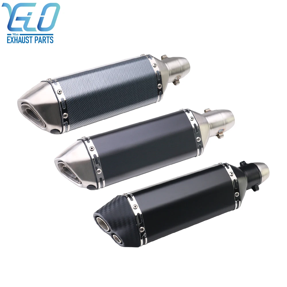 

Carbon Fiber Motorcycle Exhaust Muffler Pipe Escape Moto Tailpipe 61mm Slip on 250cc 350cc 600cc