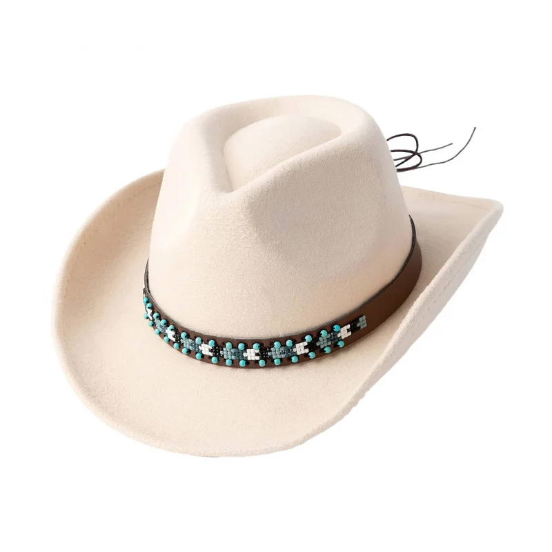 Cowboy accessories Western cowboy hat woman British retro style to jazz top hat man