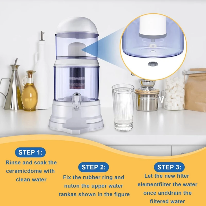 AA81-2Pc Replacement Ceramic Filter Magnetized Mineral Water Purifier Water Filter Ceramic Hemisphere Water Filters image 3