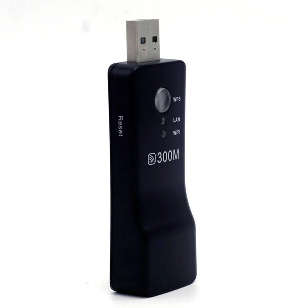 300Mbps USB واي فاي مكرر إشارة موسع 802 11n محول الشبكة اللاسلكية مع وضع WPS للتلفزيون الذكي ومشغلات الشبكات