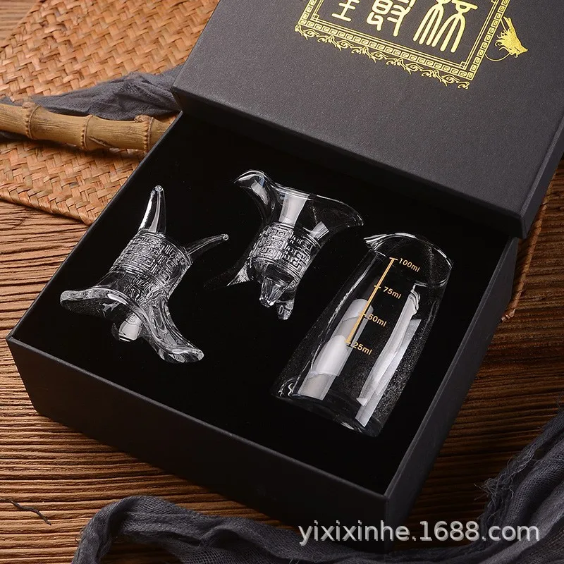 

Antique Emperor&Marquess Cup Wine Set Gift Box Set Wine Dispenser Pot Small Glass Gift Set