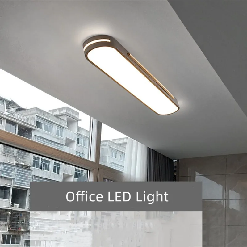 Tira de luces LED ovaladas para oficina, proyecto de iluminación comercial, sala de aula, estudio, lámpara de techo LED, mesa de comedor industrial, luminaria de luz LED