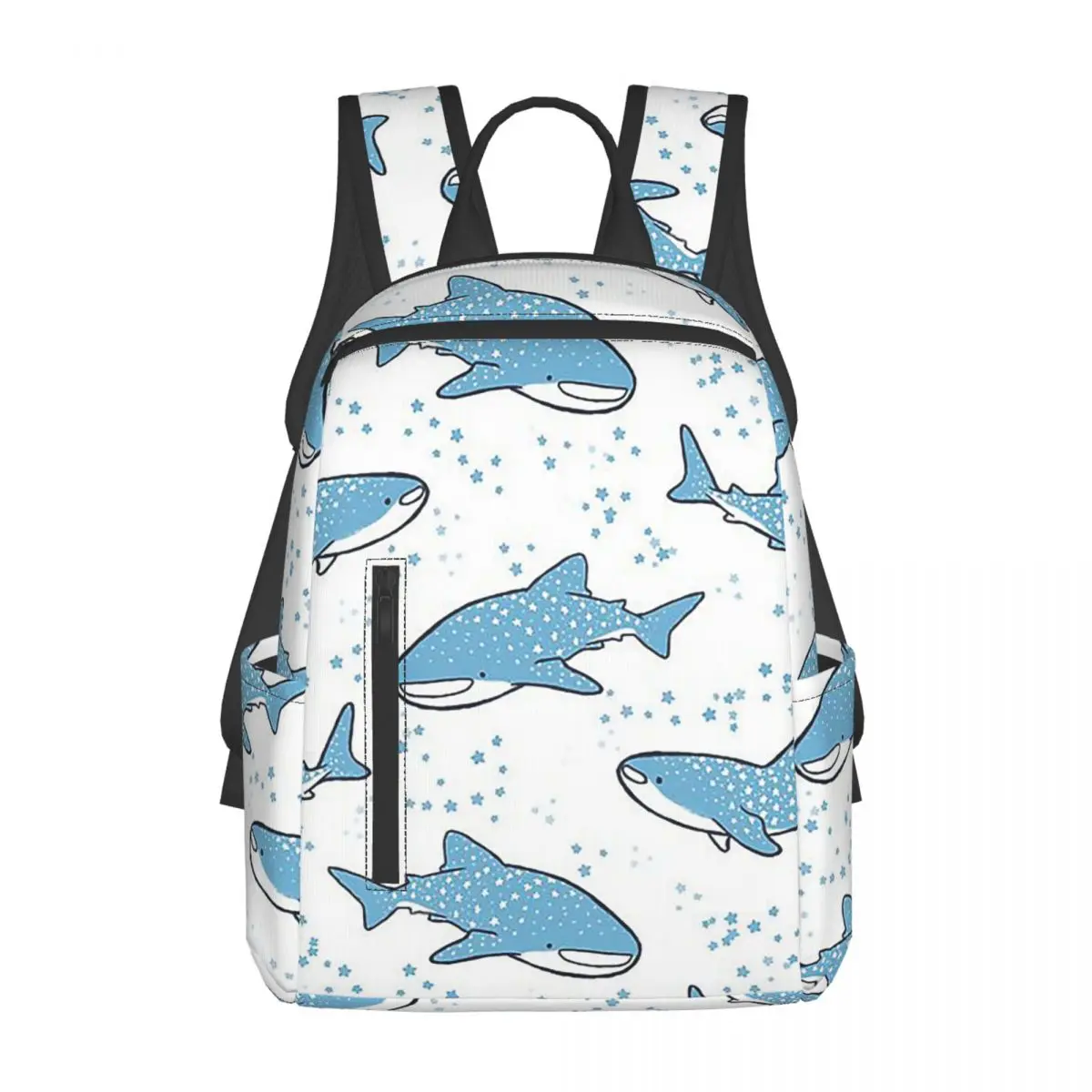 

Starry Whale Sharks Backpack Daypack Large Capacity Boys Girls BookBag School Bag Shoulder Bags for Men Women