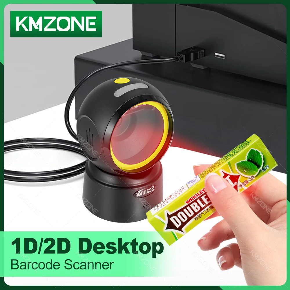 

Проводной сканер штрих-кода 1D 2D QR, высокоскоростная платформа, автоматический считыватель с функцией громкой связи, USB-порт Plug & Play для Window Android