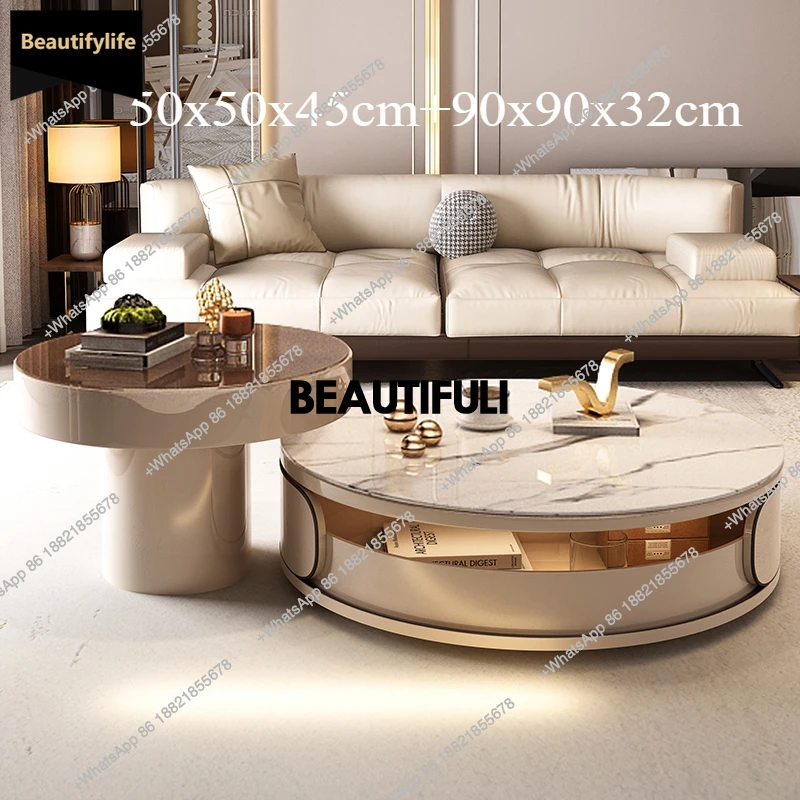 D80 Storage Aesthetic Coffee Table Minimalist Nordic Luxury…