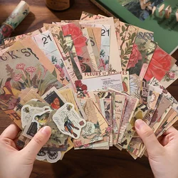 100 pcs/pack Vintage Memo Paper Set DIY Scrapbooking School Supplies Decor Junk Journal Marking Creative Stationery Notes Paper