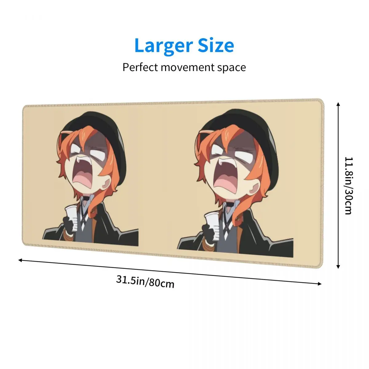 Large Mouse Pad Chuya Nakahara Bungo Stray Dogs Anime Gamer PC Laptop Mats Keyboard Carpet Computer Gaming Desk Mat