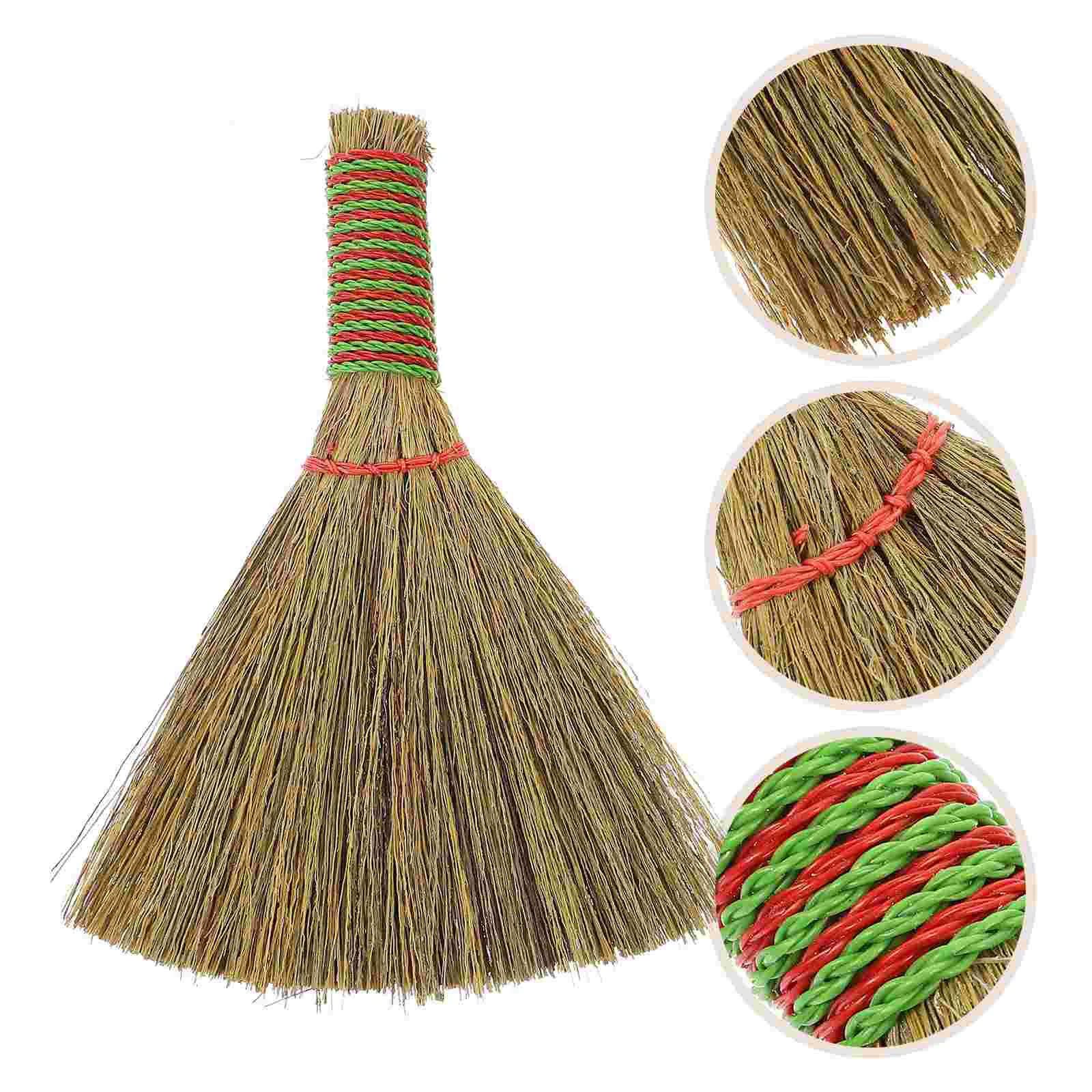 

2 Pcs Desktop Miscanthus Hand Broom Mini Whisk Small Broom Kitchen Ergonomic Handle Lasting Home Brooms