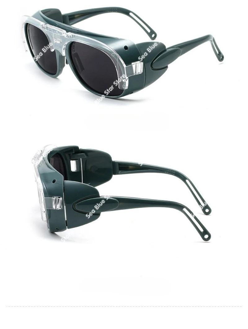 Welding protective glasses, welder welding, black anti-glare and anti-impact, labor protection glasses