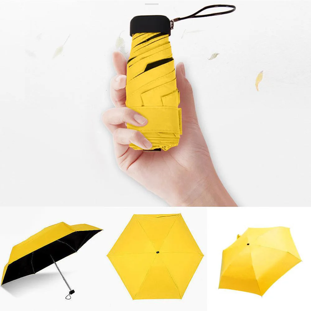 Lightweight Pocket Mini Umbrella Rain Women Windproof Durable 5 Folding Sun Umbrellas Portable Sunscreen Female Parasol Umbrella