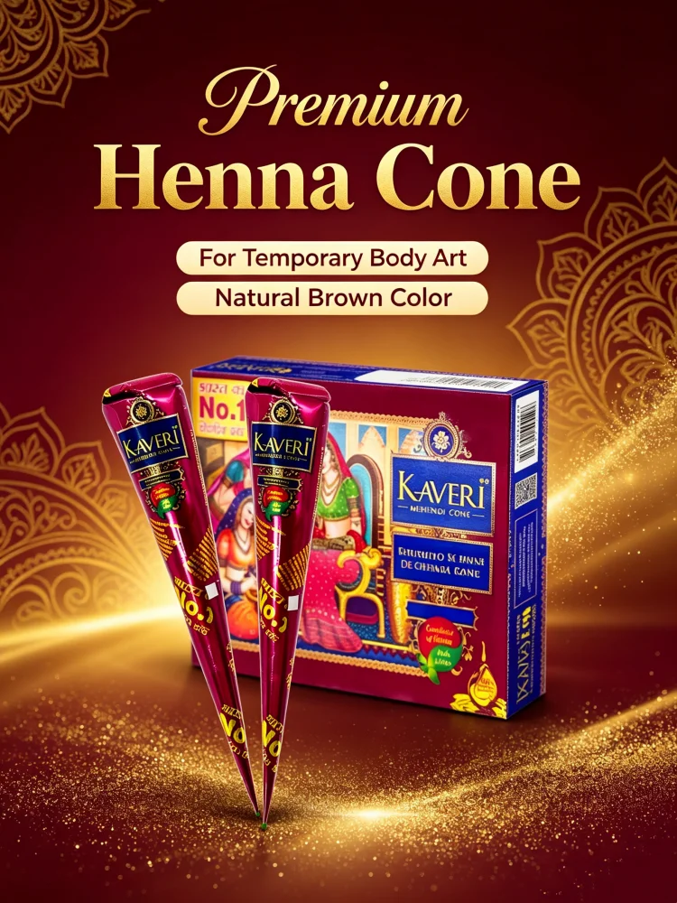 Indian GOLECHA Brown Henna Cones Semi‑permanent Tattoo Paste For Temporary Tattoo Body Paint Art Cream Cone Waterproof DIY Paint