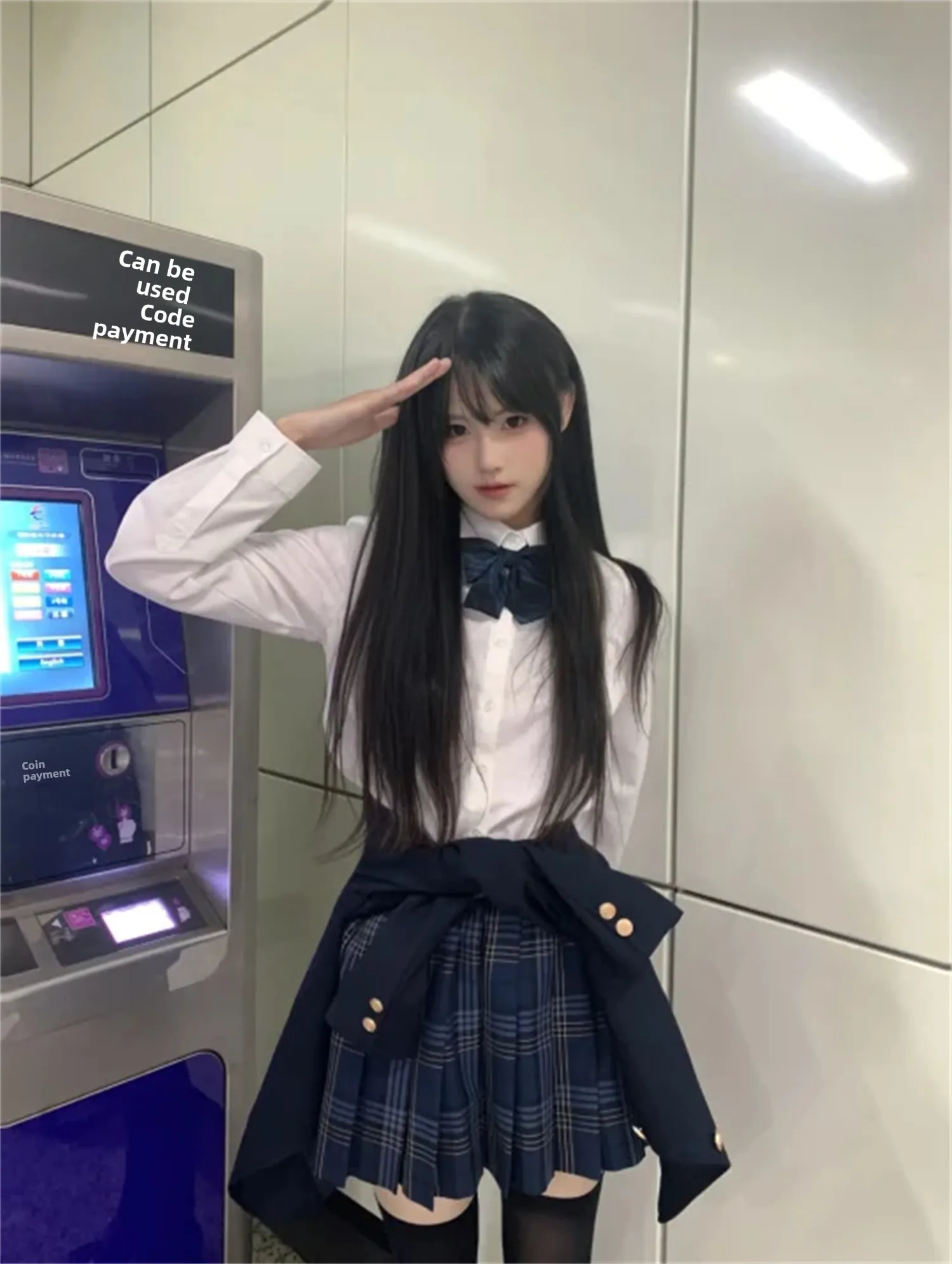 

Комплект из юбки-трапеции с высокой талией и клетчатой короткой юбки в японском школьном стиле для девочек