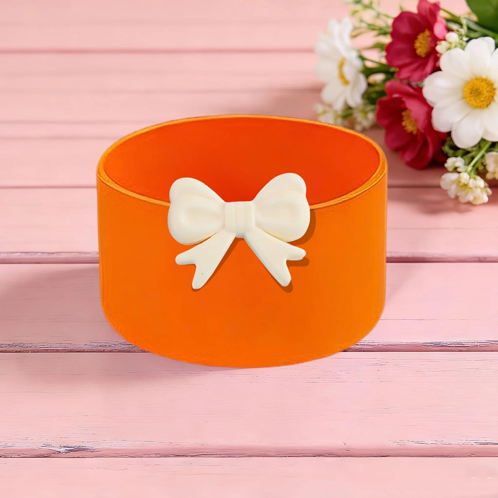 Silicone cup sleeve, non-slip protective base, bottom protective sleeve accessories for water bottles view 5