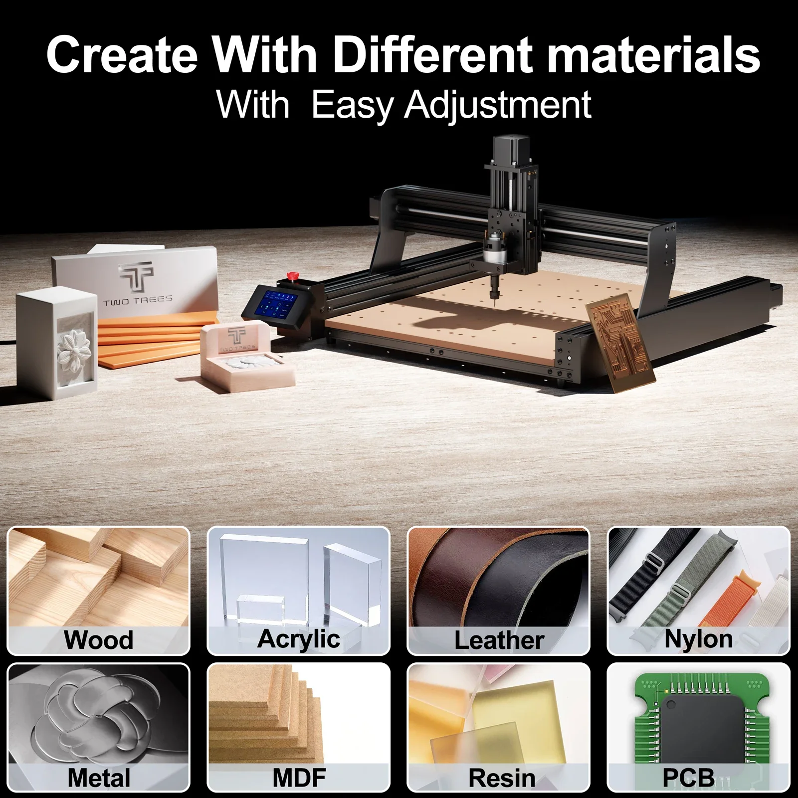 TTC450 3d Model Making Machine Heavy  Woodworking Furniture Acrylic Mdf Wood Engraving Carving Cutting Router Cnc Machinery