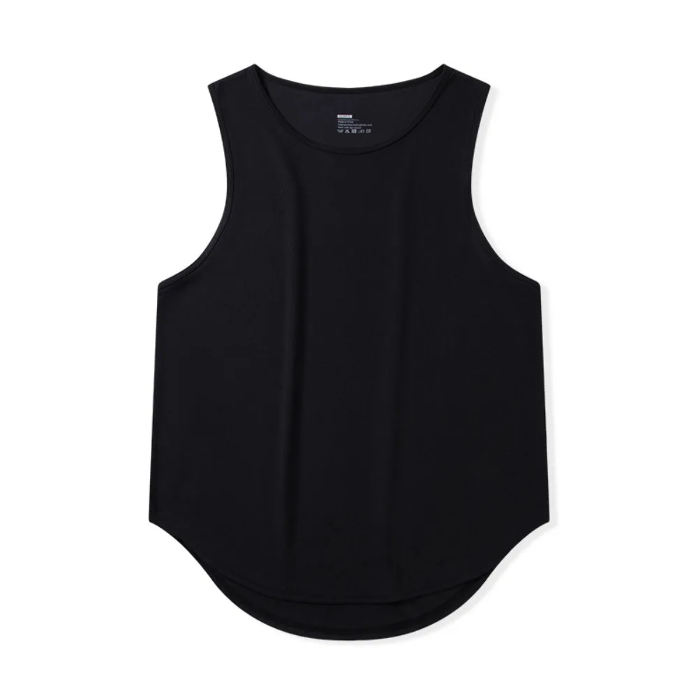 

Male Undershirts Sleeveless Sports Tank Top Quick Dry Loose Running Vest Round Neck Traceless Men Tops Vests Sports
