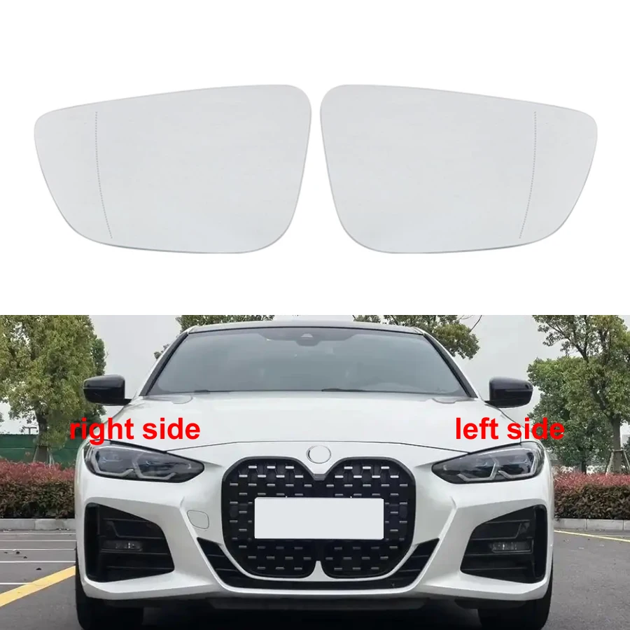 

For BMW 4 Series G22 2021 2022 2023 Low Configuration Rearview Side Mirrors Lens Door Wing Rear View Mirror Glass with Heating