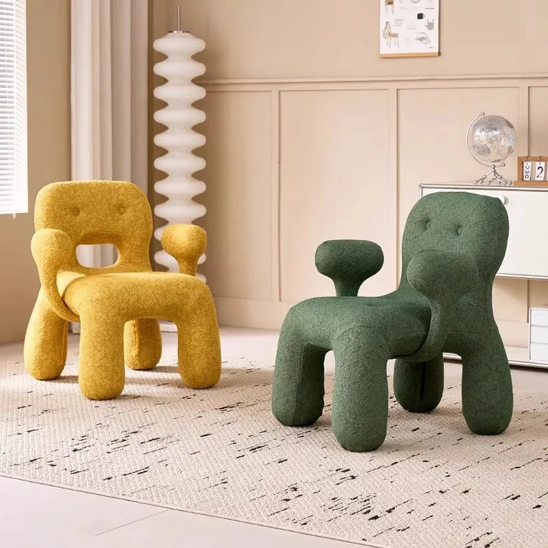 Lazy sofa designer Internet celebrity smiley Home modern simple gingerbread man makeup chair