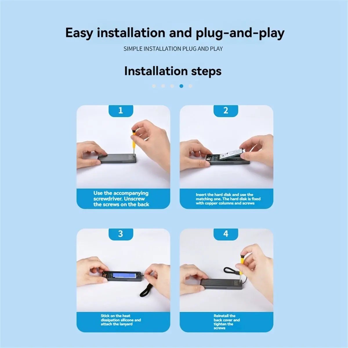 

Okay USB3.2 M.2 SSD Корпус M.2 Твердотельный твердотельный накопитель Type-C Коробка жесткого диска 10 Гбит/с Внешняя коробка NVMe/NGFF с двумя протоколами