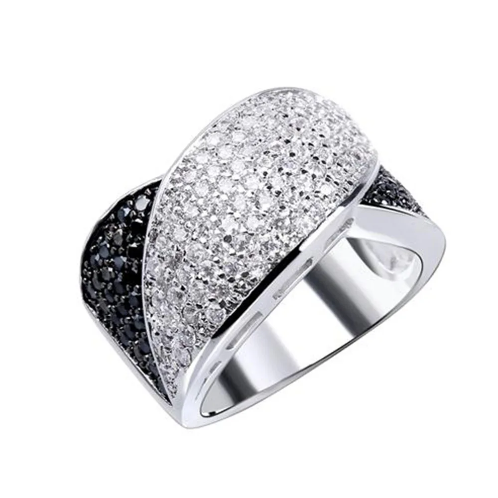 

Broken code clearance! Fashion Jewelry Black Mix White/Ruby/Green/Montana blue color Cubic zircon Lovely Ring For Women