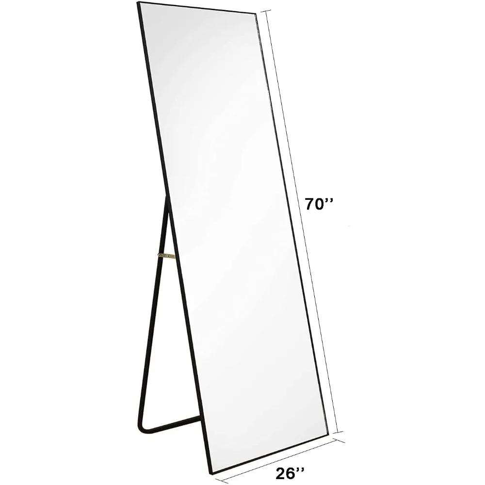 Full-Length Wall-Mounted Mirror with Stand, 70 x 26 for Bedroom or Living Room, Versatile Hanging, Leaning, or Standing Use