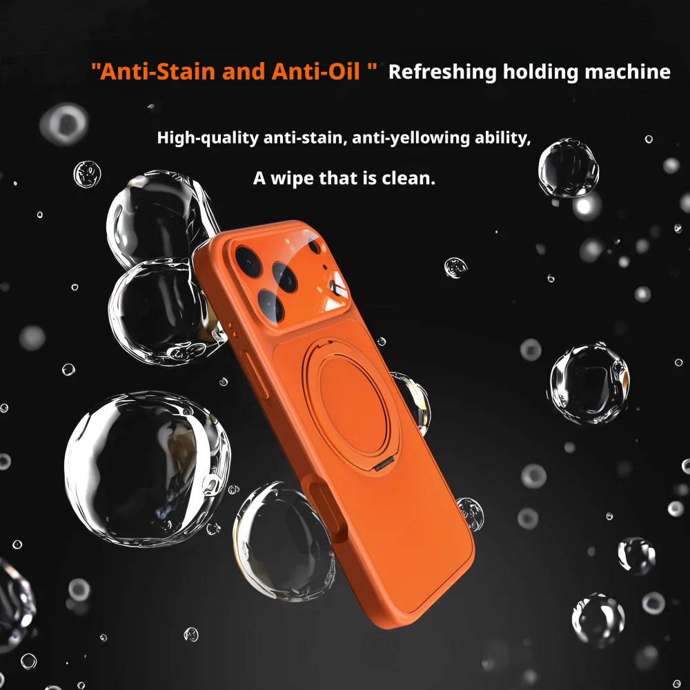 آيفون 17 16 15 14 13 12 برو ماكس ل Magsafe حافظة 360 ° حامل مغناطيسي دوار لحماية الكاميرا، غطاء ممتص للصدمات ناعم #3