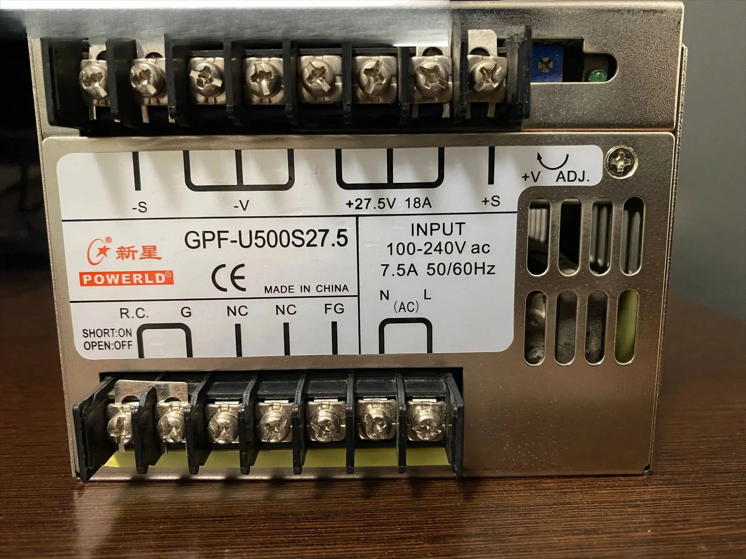 

Импульсный источник питания Nova GPF-U500S24 24V20A GPF-U500S27.5 Промышленный источник питания 27.5V18A