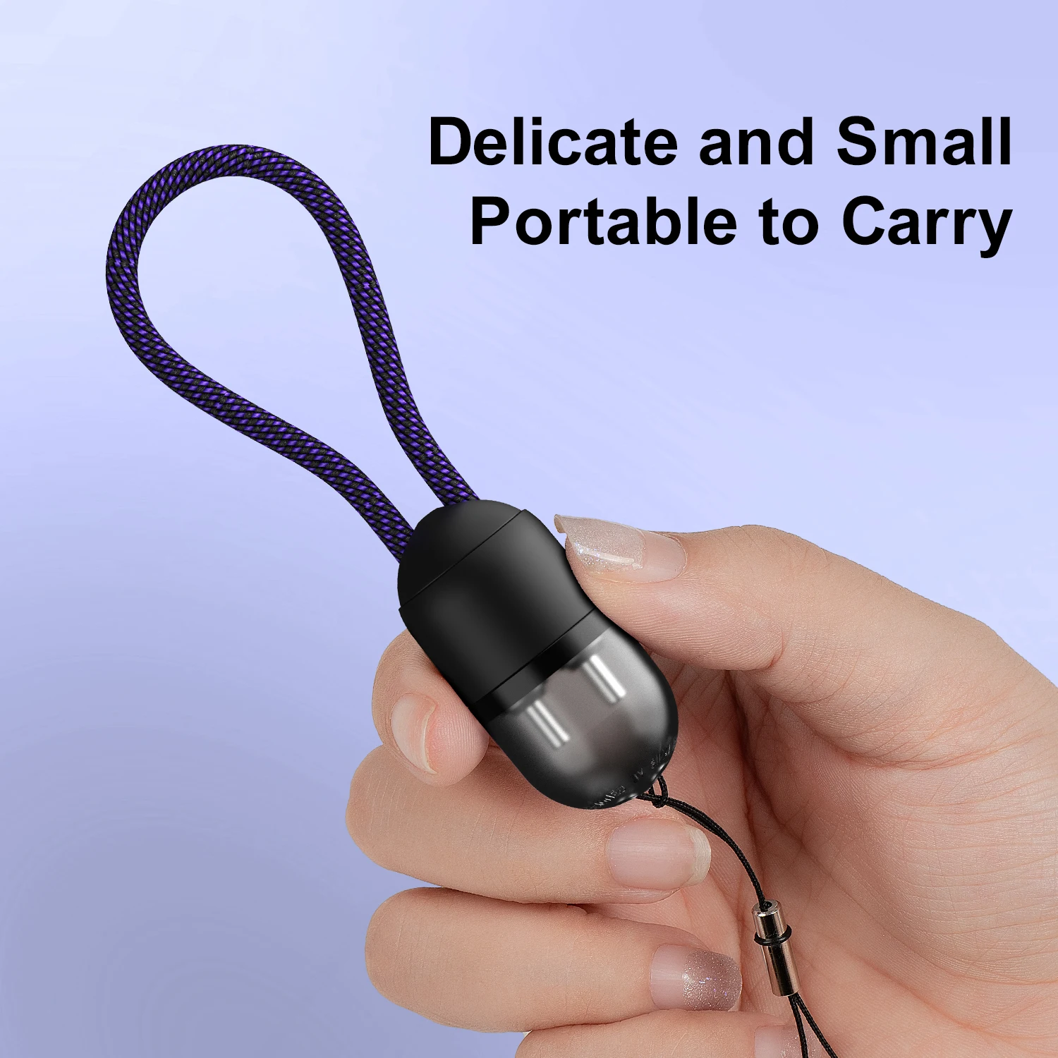 PD 240W Fast Charging Cable Capsule Storage Keychain Lanyard Type-C to Type C Charger Cord 20cm USB C Data Cable for Phone