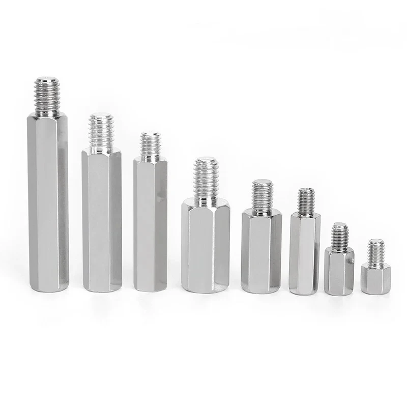 Aluminum Single Head Hex Standoff Hexagonal Isolation Pillar M2 M2.5 M3 M4 M5 M6 PCB Spacer Support Stud Bracket Hardware