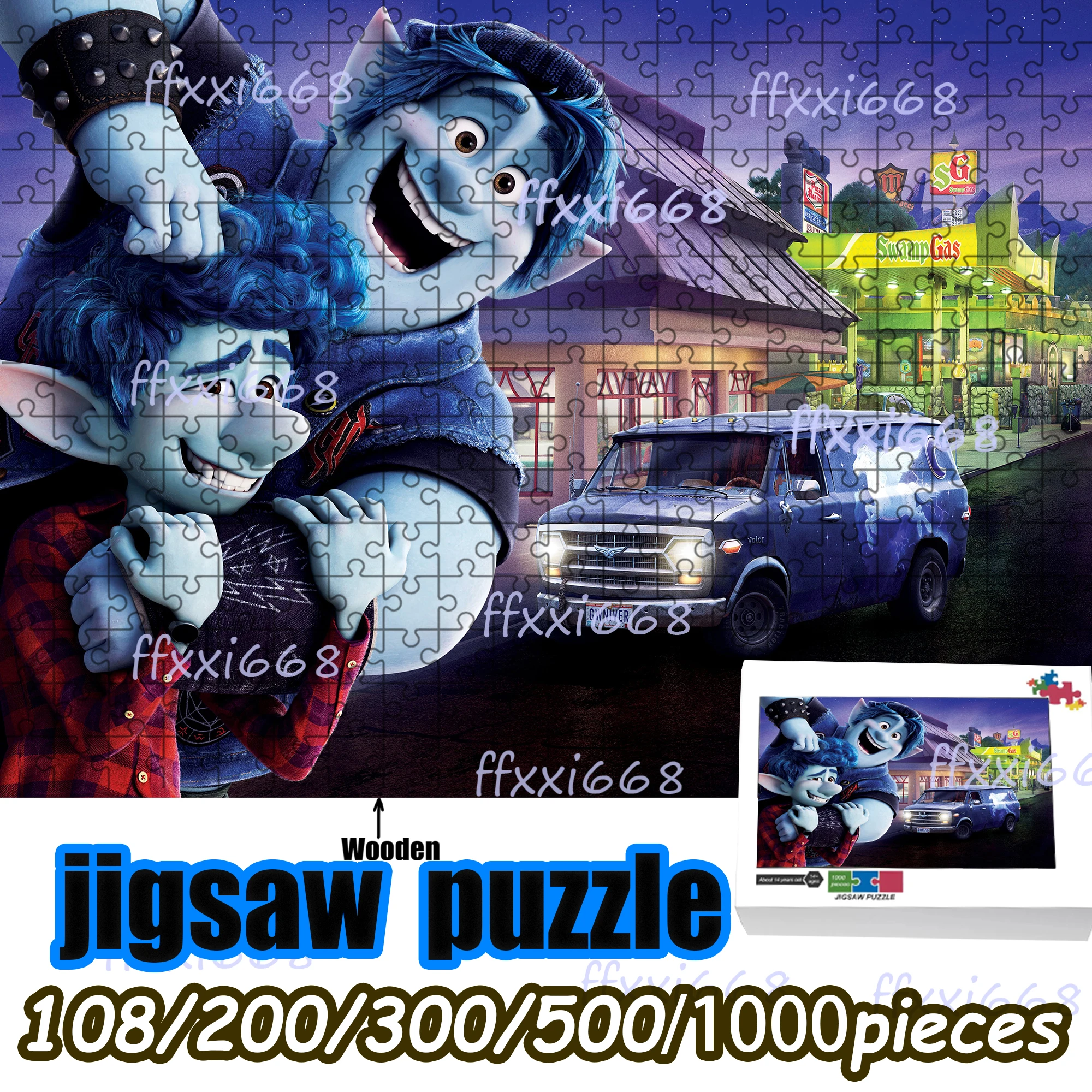 

Onward 108/200/300/500/1000 pieces wooden floor puzzle game, party portable high-quality gift, fun