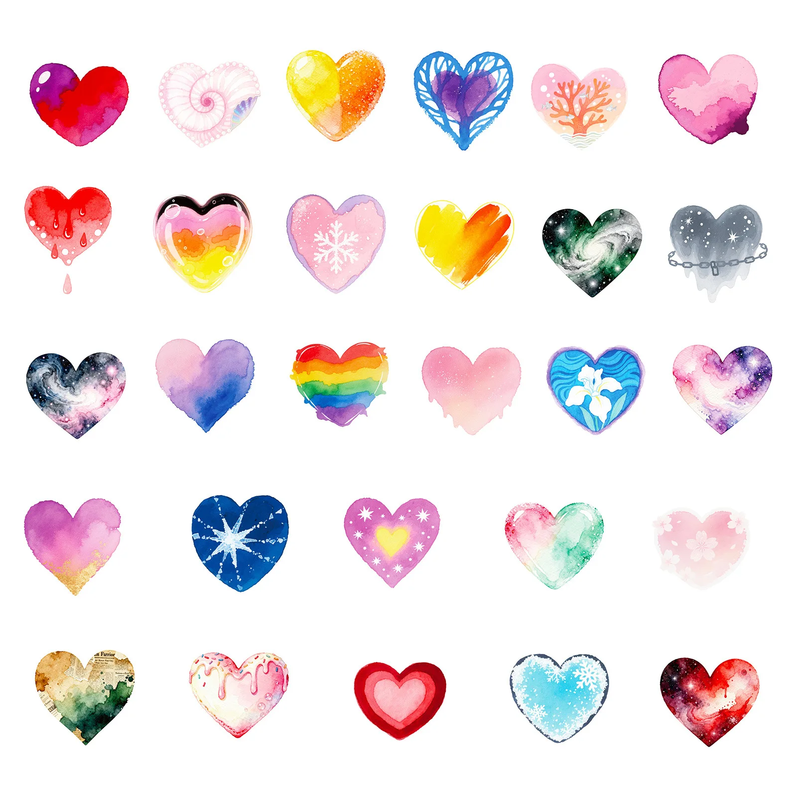 10/56 قطعة الألوان المائية الإبداعية القلب الكتابة على الجدران ملصقات اللون جماليات الكرتون ملصق مائي DIY بها بنفسك الأمتعة الهاتف الغيتار الكلاسيكية ألعاب أطفال