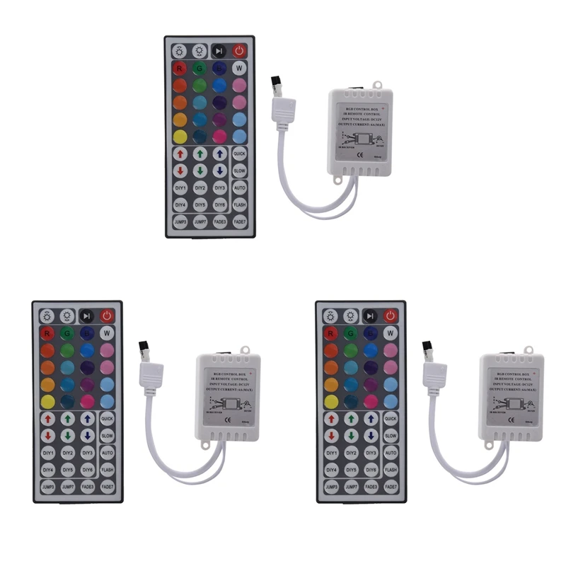 【Superdeals】3X 44Key IR Remote Controller For RGB 5050 LED Light Strips