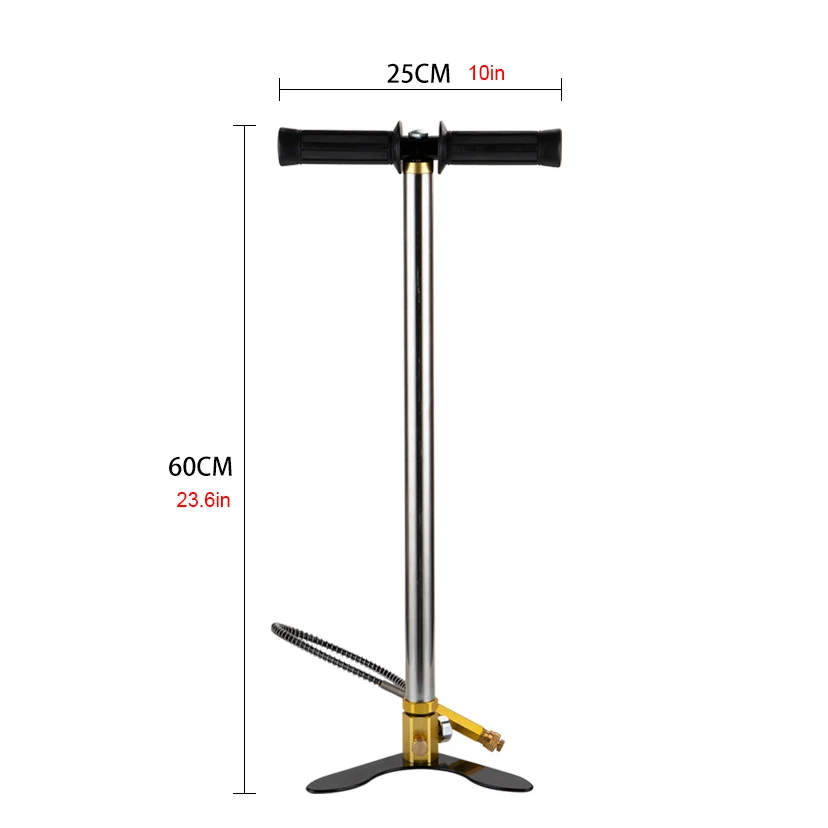 Imagem -02 - Portátil Tanque de Gás Enchimento Pcp Bomba Bomba Manual Sobressalente Alta Pressão Carro Bicicleta Mergulho Cilindro de ar Caça 300bar 4500psi