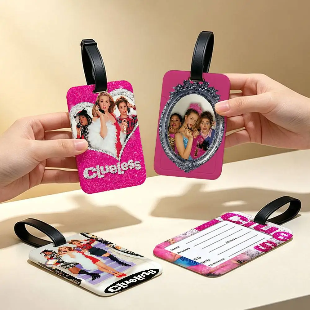 Canvas Painting Pictures Clueless Movie  PVC Anti lost Luggage Identifier Tag Removable Information Card Holder Baggage Tag