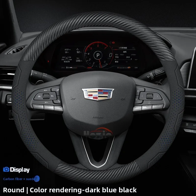 Leather Car Steering Wheel Cover for Cadillac Escalade 3 4 ATS SRX CT6 CTS XT5 STS CT5 XT6 XT4 Lyriq Accessories