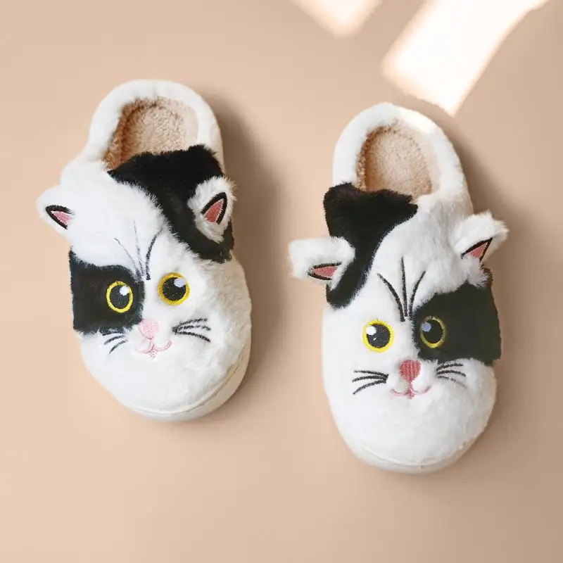 Flauschige Casual Hausschuhe Frauen Hause Casual Cartoon Designer Schuhe Herbst Winter Indoor Plüsch Rutschen Mädchen Mode Elegante Schuhe