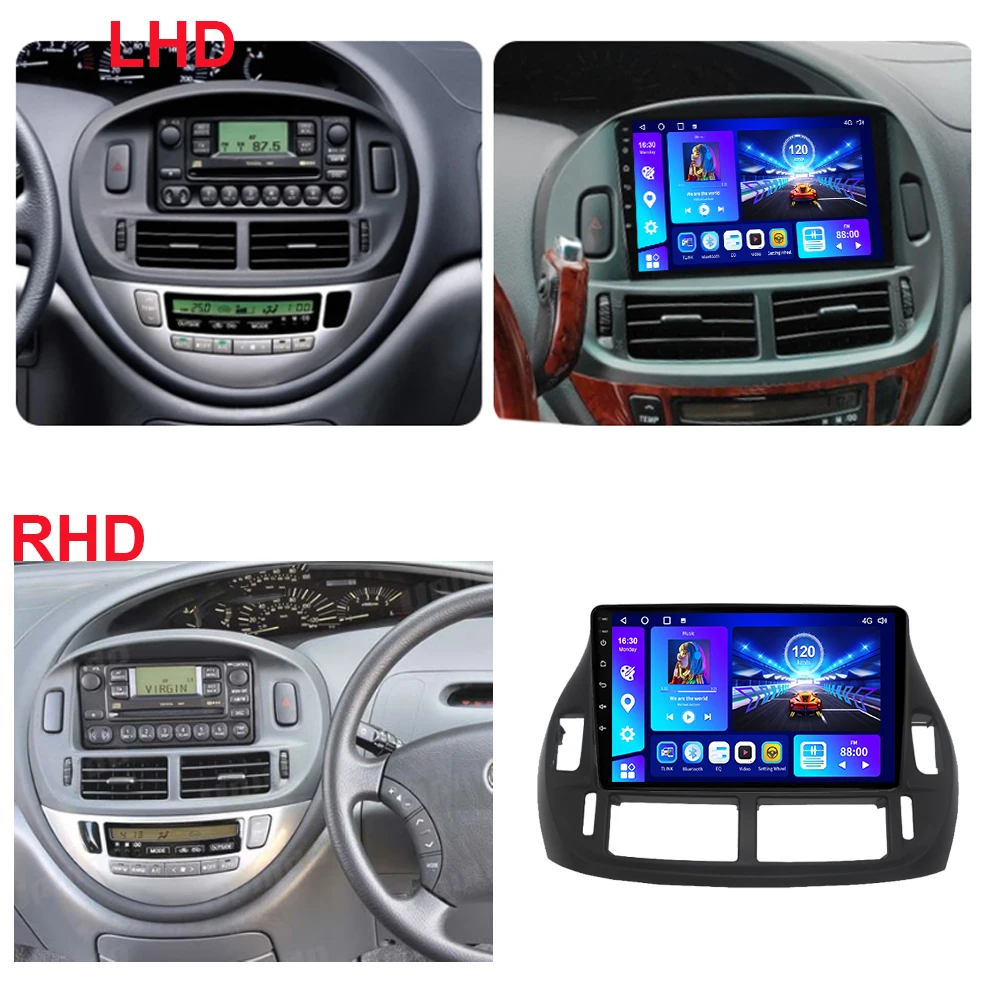 EKIY For Toyota Estima ACR30 2000-2006 Car Radio Android 10 Carplay Android Auto 4G WIFI GPS Navigation DSP Player No DVD